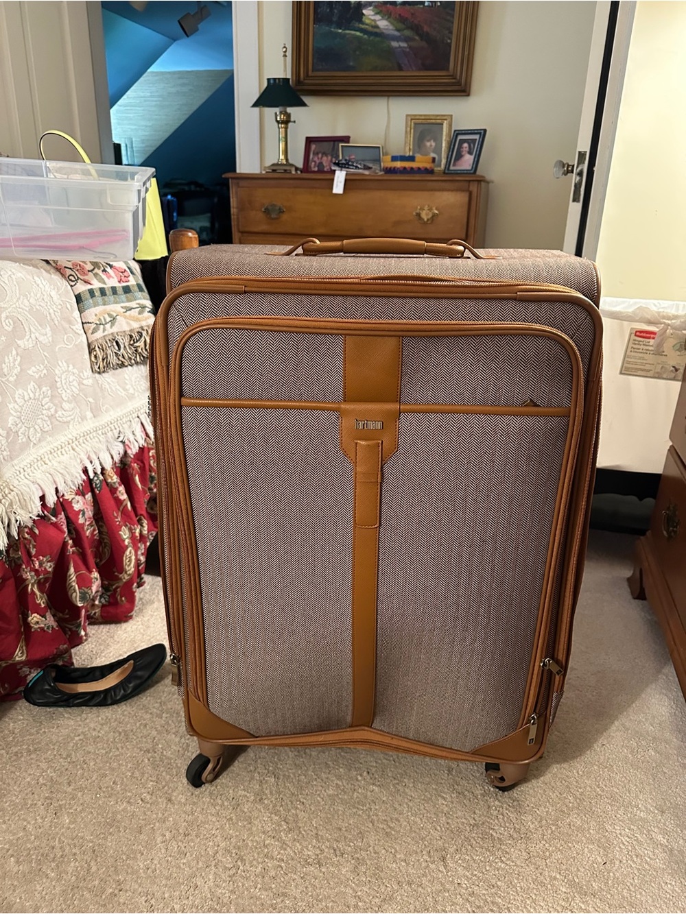Hartmann Herringbone Deluxe Extended Journey Spinner Luggage 27” Orig $850